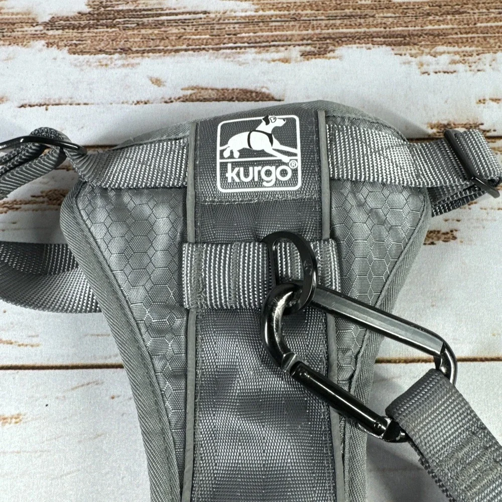 Kurgo Journey Air Dog Harness Gray Size Large No-Pull Chest Plate Padded